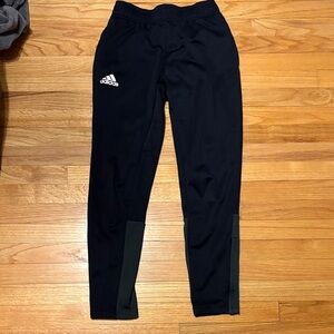 Adidas Black Joggers with Dark Gray Lower Panels